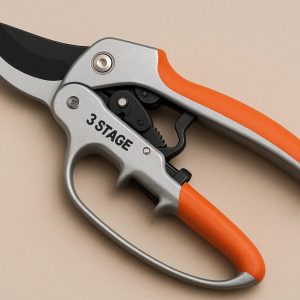 8 Inch Ratchet Pruning Shears with 3 Stage Cutting Action for Tough Branches