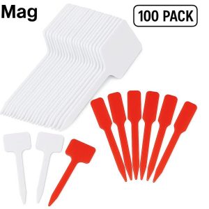 100 Pack Mini Plastic Plant Markers for Seedlings and Small Pots
